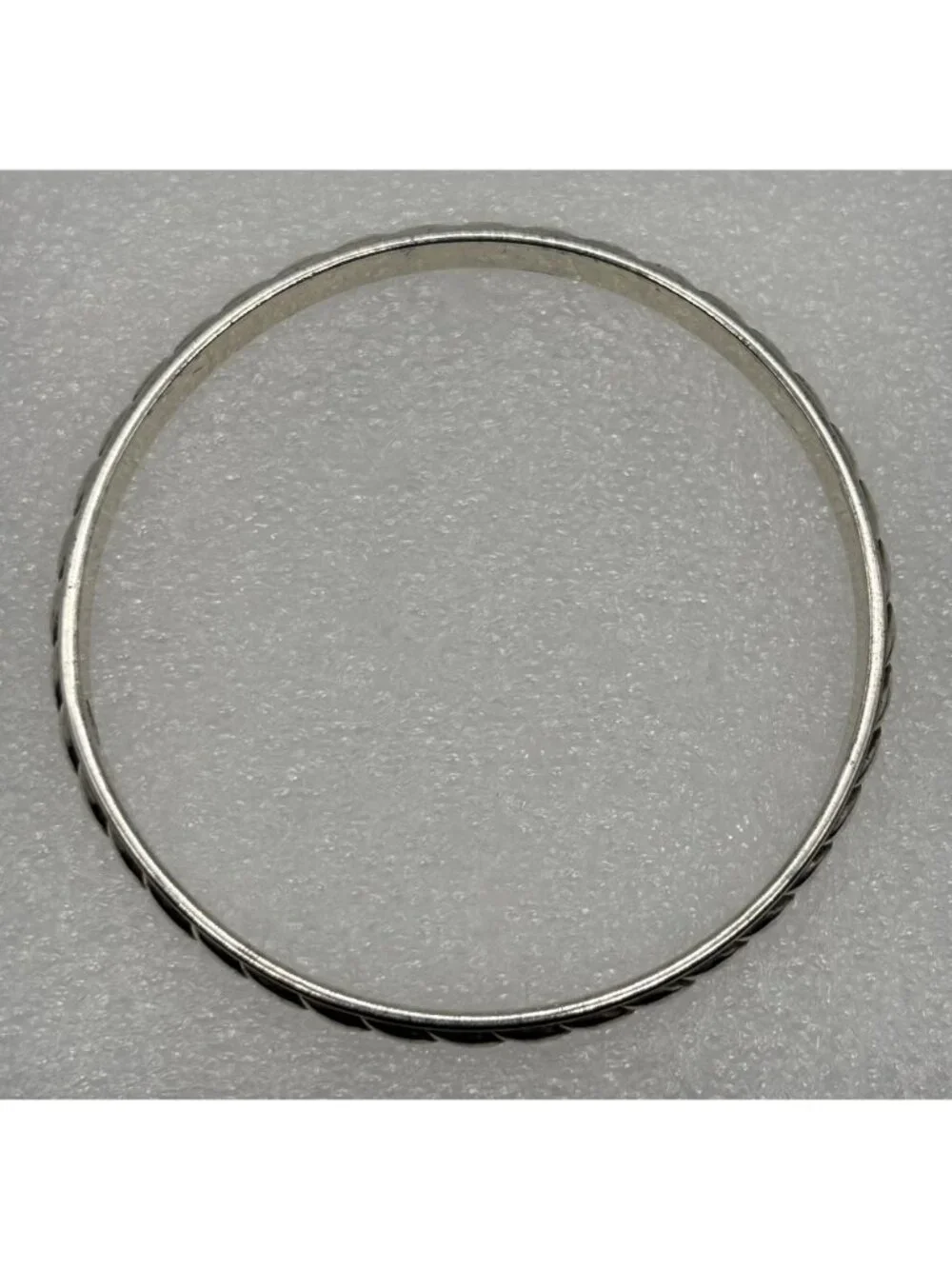 Brighton Southwest Dream Plaza Bangle Bracelet in Silver Plate Twisted Flat Rope